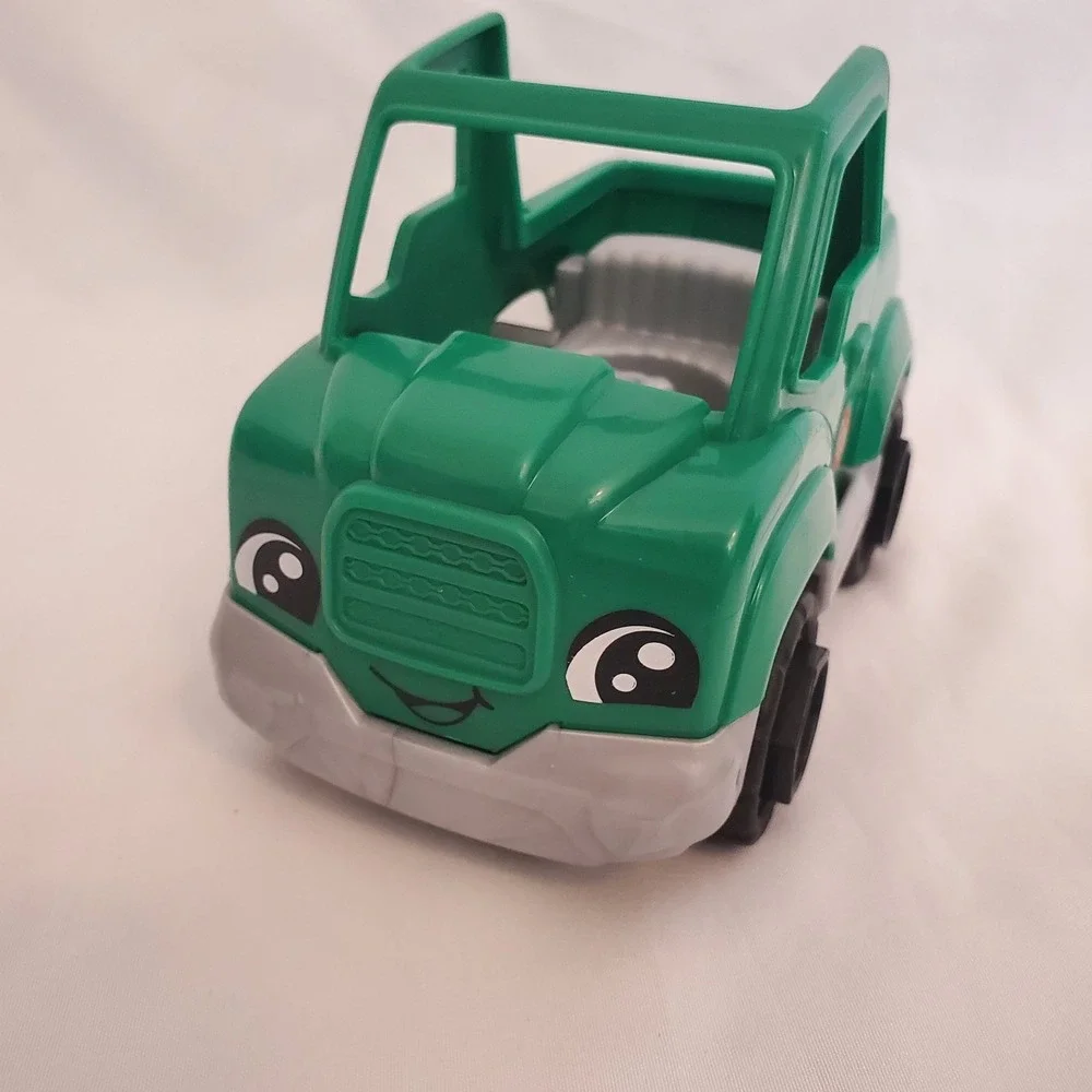 Fisher Price Little‎ People Green Truck Jeep Atv Vehicle For Figure Smile